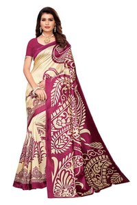 New designer printed kalamkari silk saree