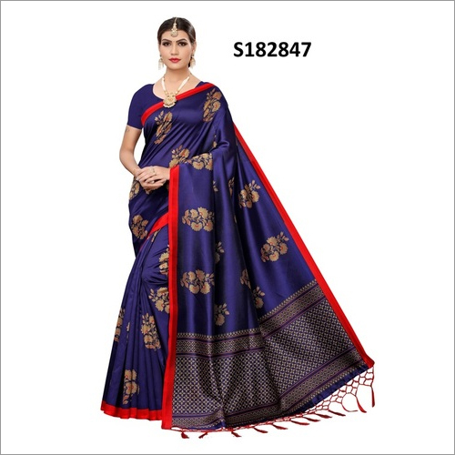 KALAMKARI KHADI SILK WITH JHALAR  FOR LADIES