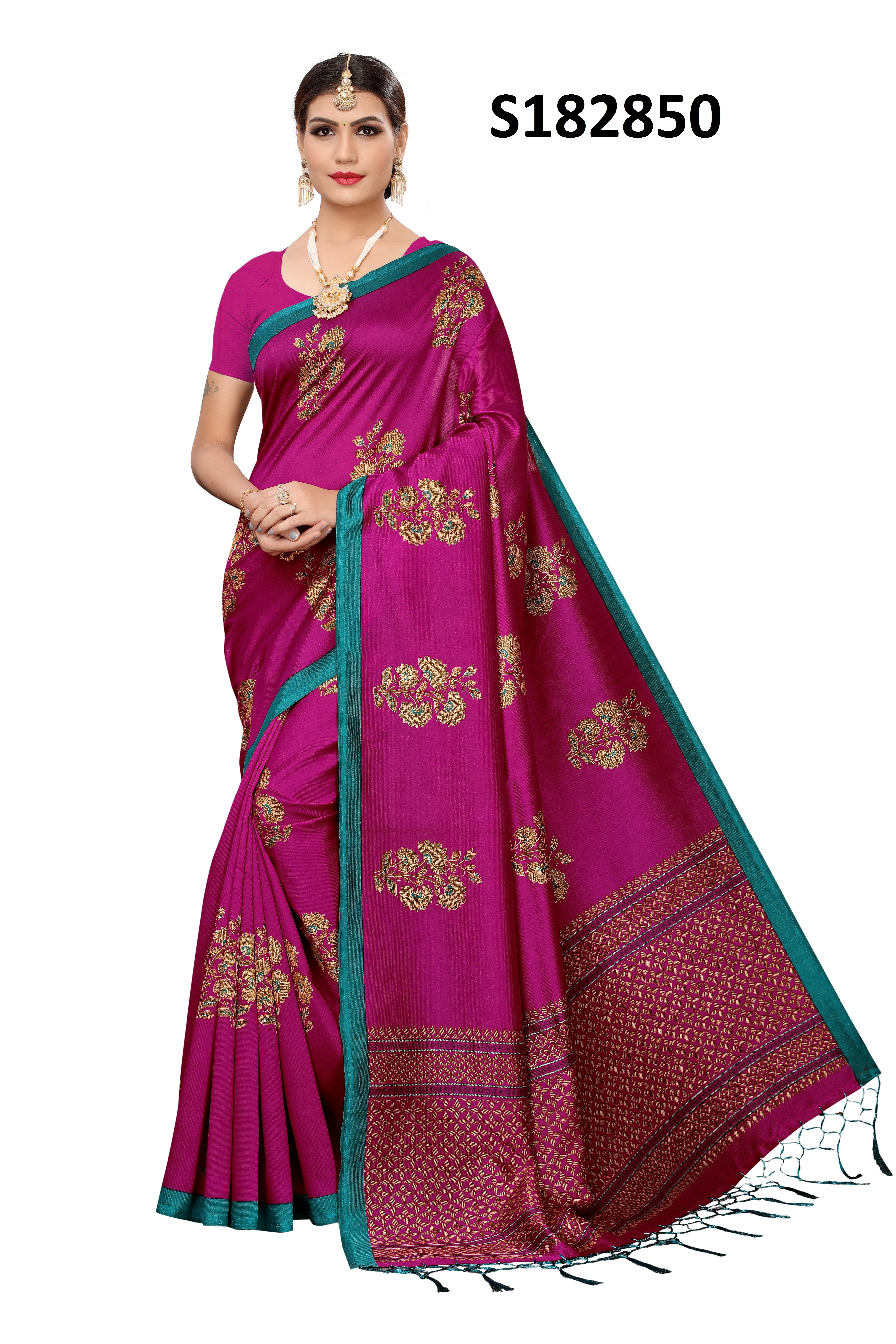 KALAMKARI KHADI SILK WITH JHALAR  FOR LADIES
