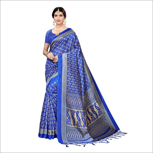 KALAMKARI KHADI SILK SAREE  WITH JHALAR  FOR WOMEN
