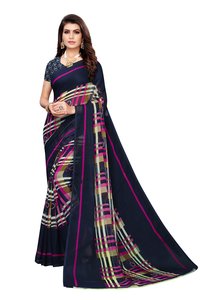 Gerorget cotton saree with attached blouse