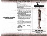 Orpat HHB-157E WOB 250-Watt Hand Blender (RED)
