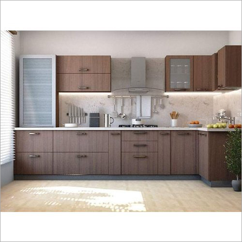 Fancy L Shape Modular Kitchen