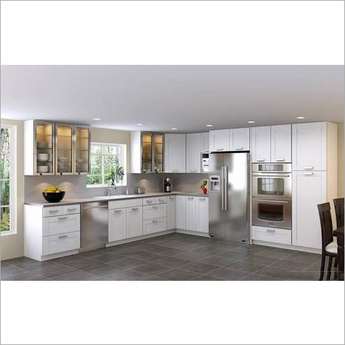 Decorative L Shape Modular Kitchen