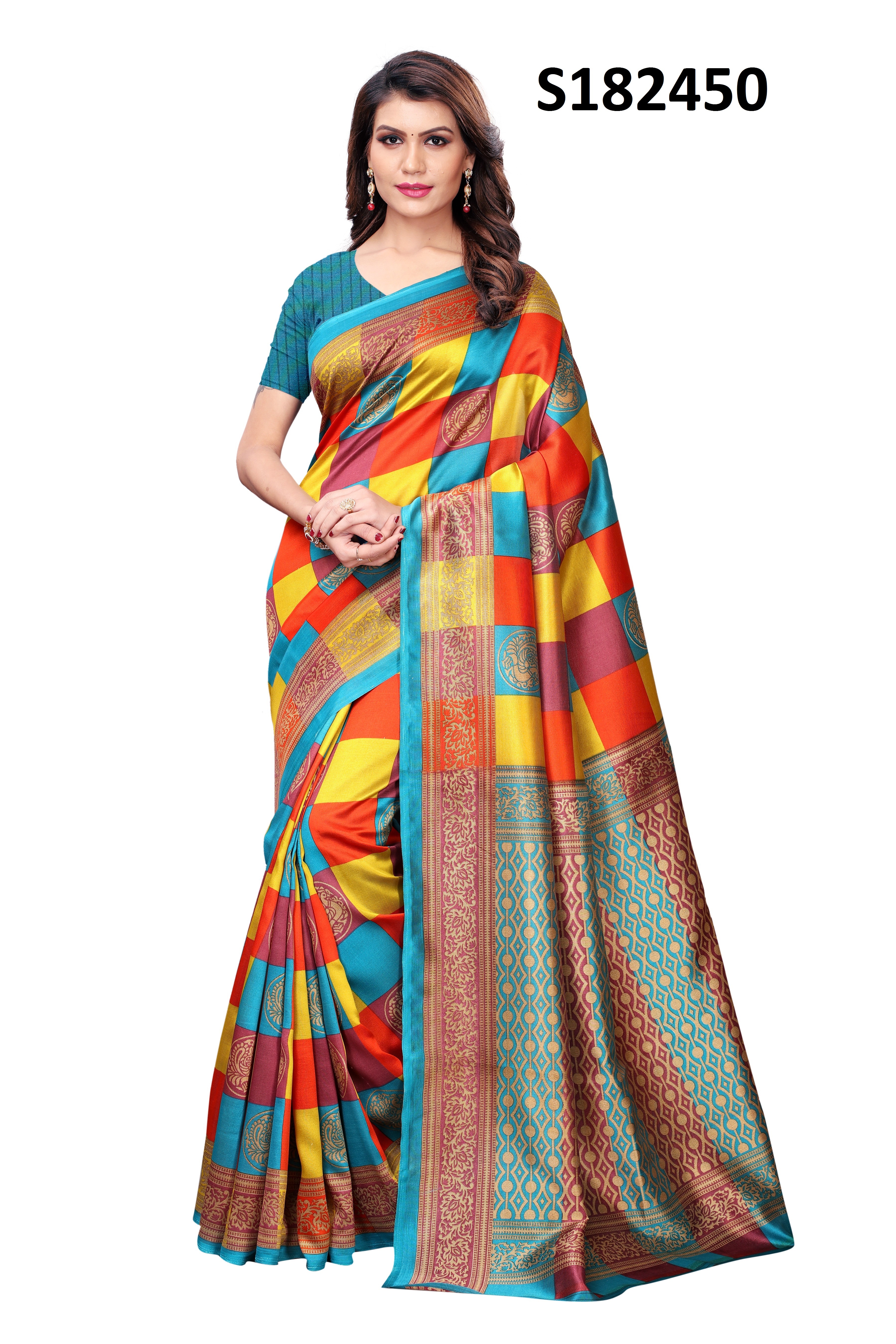PRINTED KALAMKARI SILK SAREE FOR WOMEN