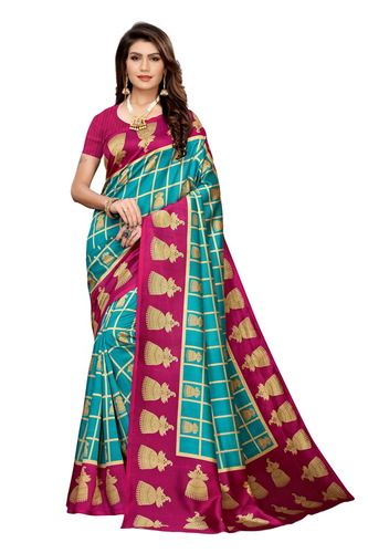 Multicolor New Bollywood Style Silk Saree