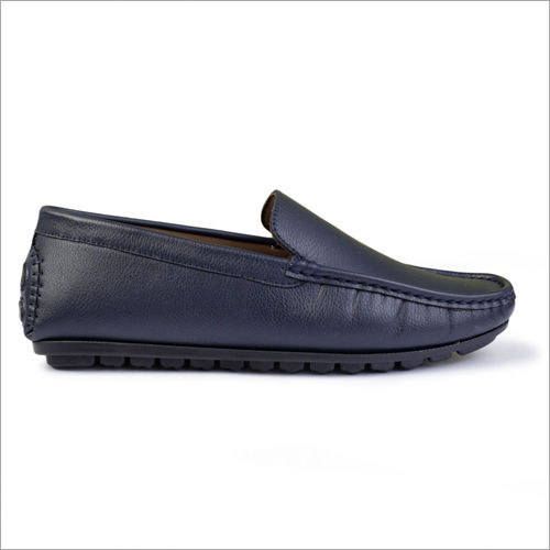 Mens Mbossed Blue Driving Loafer Shoes