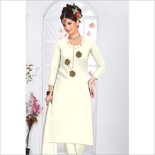 Available In Different Color Ladies Round Neck Churidar Suit