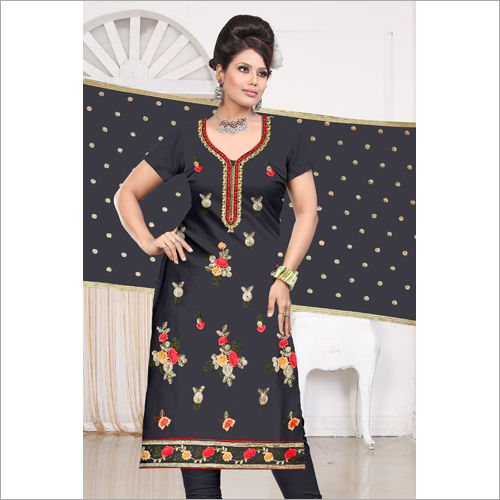 Embroidered Churidar Suit