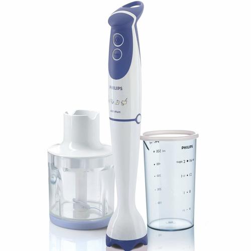 Philips Daily Collection HR1363 600-Watt Hand Blender with Chopper and Beaker (Colour May Vary)
