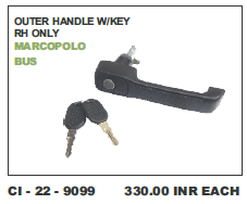 Outer Handle w/keys RH Marcopolo Bus (cinew)