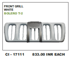 Front Grill White Bolero T-2 (cinew)