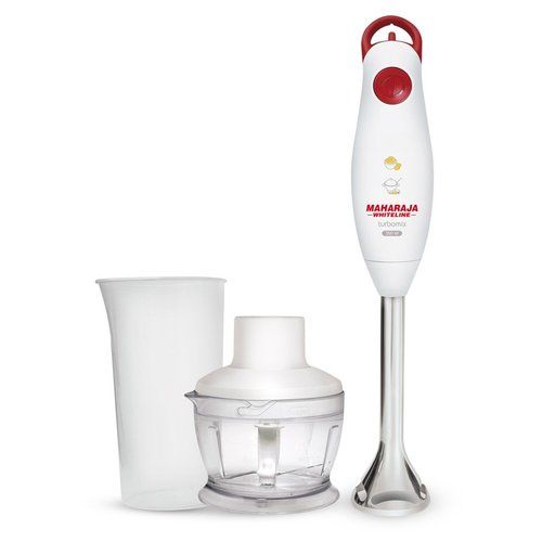 Maharaja Whiteline Turbomix King 350-watt Hand Blender (White And Red)