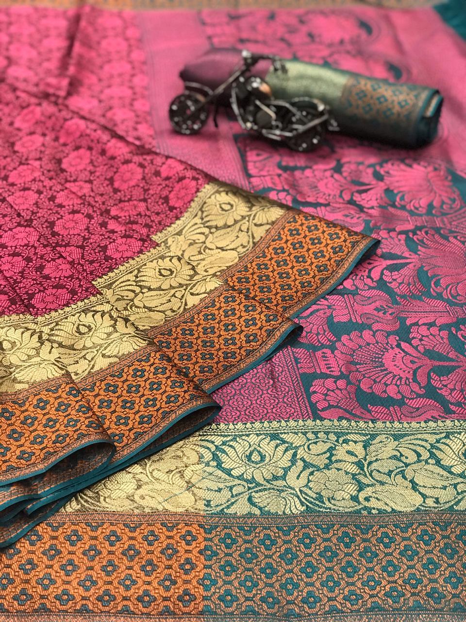 ZOYA weaving Kora muslin silk saree