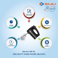 Bajaj HM 01 250-Watt Hand Mixer (Black)