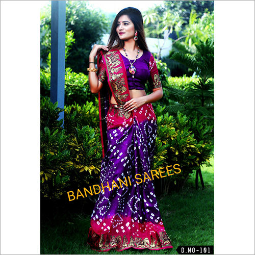 Printed Bandhani Sarees