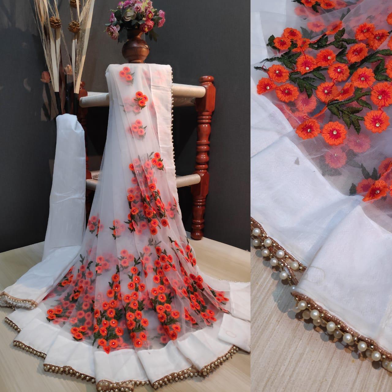 PC1199 NET WITH EMBROIDERY SAREE