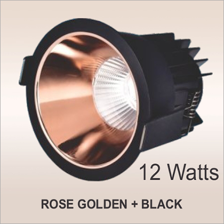 12 W Rose Golden And Black LED Cob Down Light