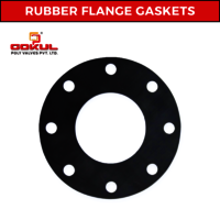 Rubber Flange Gasket - 5mm Thickness, 6 Inch Diameter, Black | Durable, Weather Proof, Breakage Resistant For Gas, Sewage, Water Use