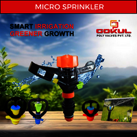 Plastic Sprinkler - Pp Material, 15mm Nozzle Diameter, Black Color | Heavy-duty Design, Full Circle Rotation, Corrosion Resistant, 30lph Capacity
