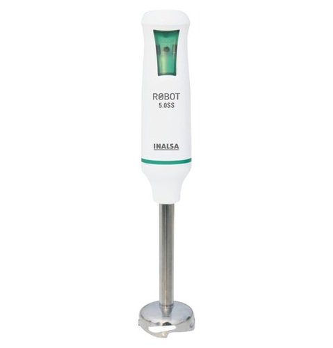 Inalsa Robot 5.0 SS 500-Watt Hand Blender with 2 Year Warranty (White/Green)