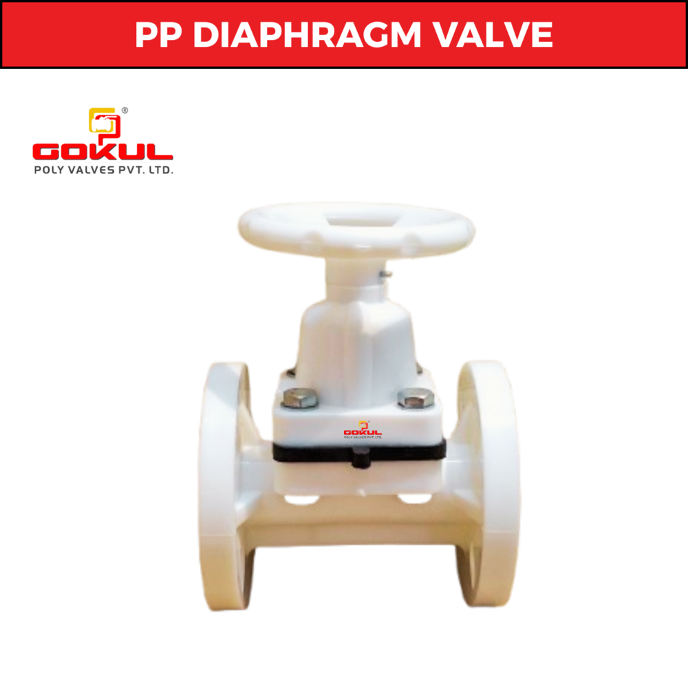 PP Diaphragm Flange End Valve - PP Material, Size 400-450mm & 450-500mm, White Color | Weather Proof, Leak Proof, Breakage Resistant, Industrial Usage
