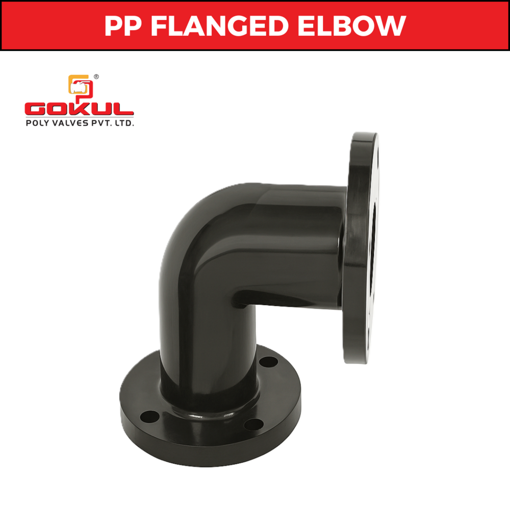 Pp Flanged Elbow - Color: Black