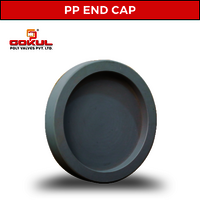 Pp/hdpe End Cap - 20mm To 400mm Od, Grey Color | High Pressure Resistance, Round Shape, Butt Weld Connection
