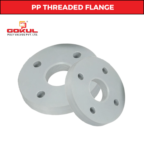 PP Threaded Flange - 5-30 Inch Sizes, Weather Proof, Breakage Resistant, White & Grey, Round Shape, ANSI B16.5 Standard, High Working Pressure
