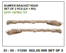 Bumper Bracket Rear Lh/rh City- I-vtec T-7 (Cinew) Vehicle Type: 4 Wheeler