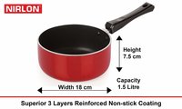 Nirlon Non Stick 3 Piece Combo Set Aluminium Red & Black