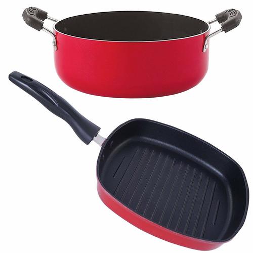 Nirlon Non-Stick Coated Grill Pan and Casserole