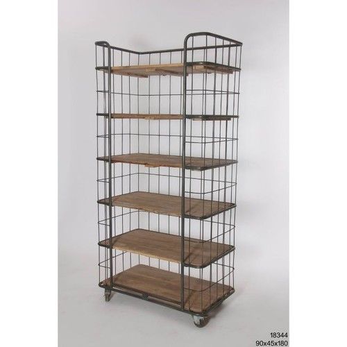 Traditional Metal & Wooden  Side Rack No Assembly Required