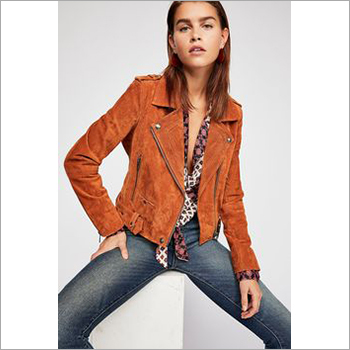 Ladies Brown Leather Jacket By KIREET APPARELS
