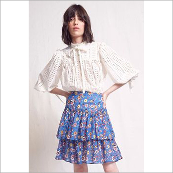 Buy POPWINGS Black Frill Mini Skirt with Front Bangle at Amazonin