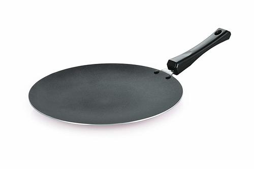 Nirlon Aluminium Non-Stick Concave Roti Tawa, 26cm, Red/Black