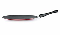 Nirlon Aluminium Non-Stick Concave Roti Tawa, 26cm, Red/Black