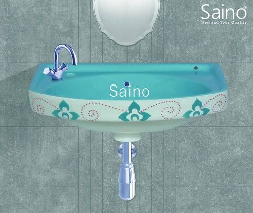 18 x 12 DESIGNER AQUA GREEN WASH BASIN