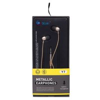 METALLIC Y7  HEAVY BASS STEREO BLUEI EARPHONE