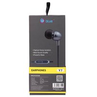 METALLIC Y7  HEAVY BASS STEREO BLUEI EARPHONE