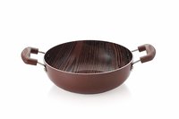 Nirlon Aluminium Nonstick Woody Cookware Set, 4-Pieces, Brown