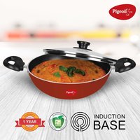 Pigeon by Stovekraft Basics Induction Base Non-Stick Aluminium Cookware Set, Terracotta Brown