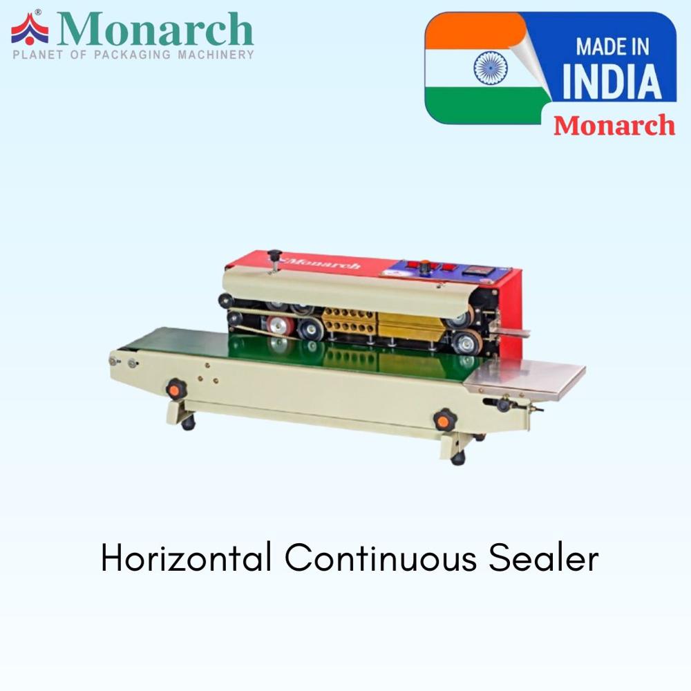 Micro-Mini Continuous Bag Sealer - Plastic 16"x34"x12" Semi-Automatic Red & White 5 Bags/Minute Sealing Speed