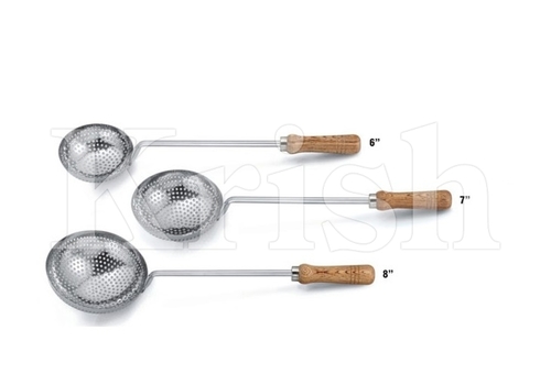 Professional Ladle Skimmer with Wooden Handle