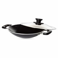 Pigeon by Stovekraft Non-Stick Appachetty with Lid, 20cm, Black