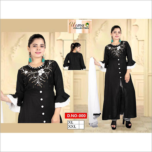 Ladies Round Neck Palazzo Suit