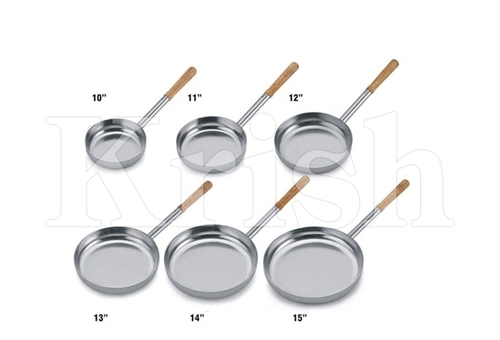 Professional Frying pan with Wooden Handle Tin Coated