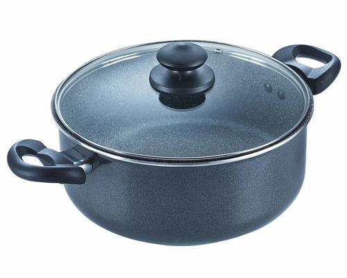 Prestige Omega Deluxe Granite Sauce Pan with Lid, 240mm