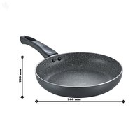 Prestige Omega Deluxe Aluminium Granite Fry Pan, 200mm (Omelette Pan), Black