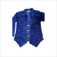 Ladies Stylish Jeans Jacket - Denim Material, Blue Color | Quick Dry, Washable, Stylish Button Decoration For Women